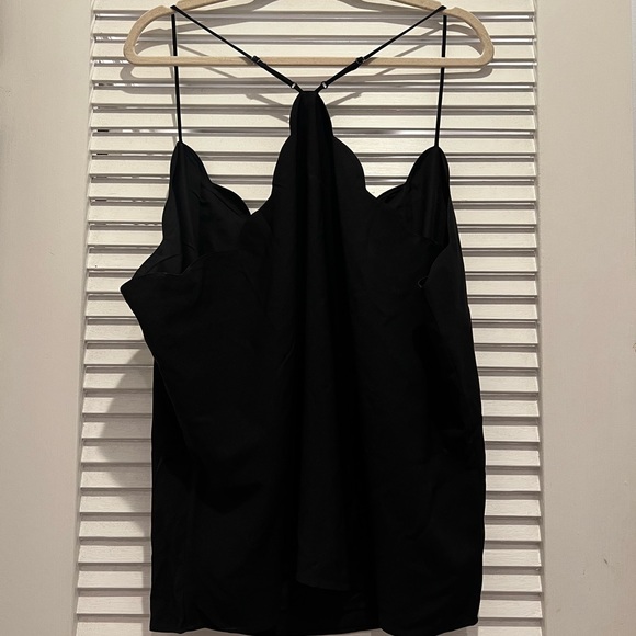 NWT J. Crew Scalloped Cami Black 24 - Picture 2 of 4